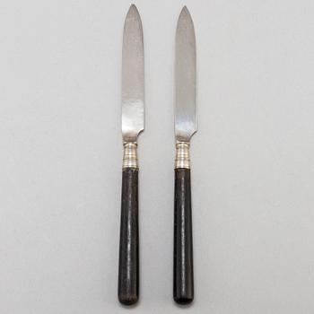 ANDERS NILSSON, 12 silver fruit knives, Lund 1904-5.