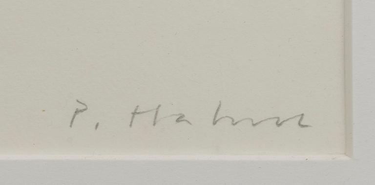 PETER HAHNE, two signed and numbered colour etchings.