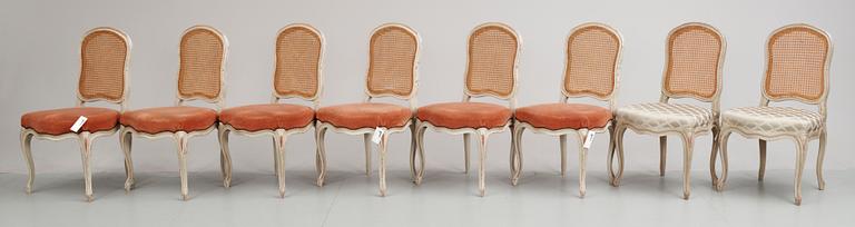 STOLAR, 8 st, Louis XV-stil, 1900-tal.