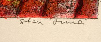 STEN DUNER, mapp med 4 färglitografier, sign o numr 10/200.