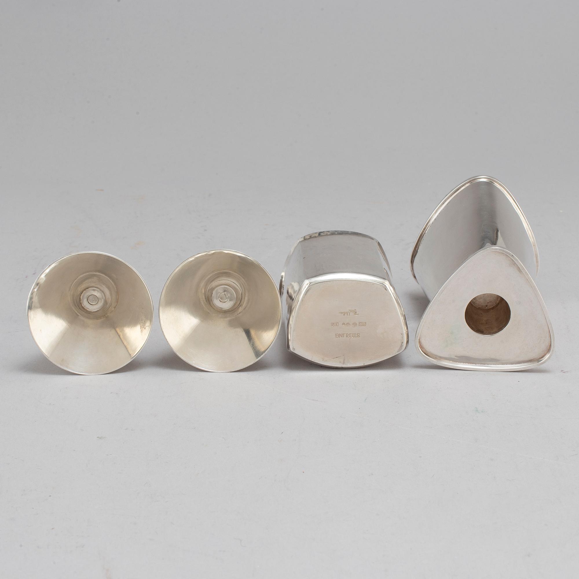 REY URBAN, 4 sterling silver items, Stockholm 1955, 1960 samt 1971.