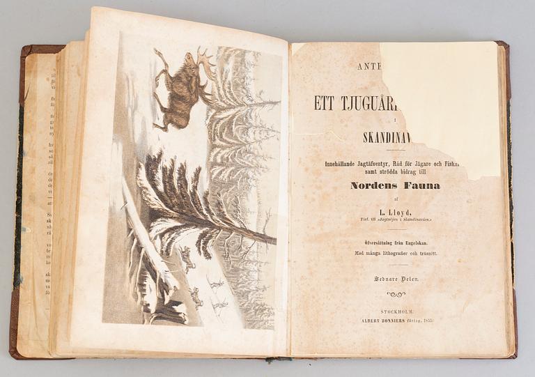 BOK, Lloyd Llewellyn, "Anteckningar under ett tjugoårigt vistande i Skandinavien", Nordens Fauna, Stockholm 1855.