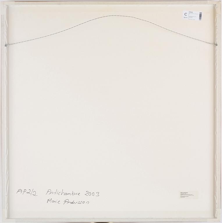 MARIE ANDERSSON, Lambdaprint. Signerad Marie Andersson och numrerad AP 2/2 a tergo. Utförd 2003.