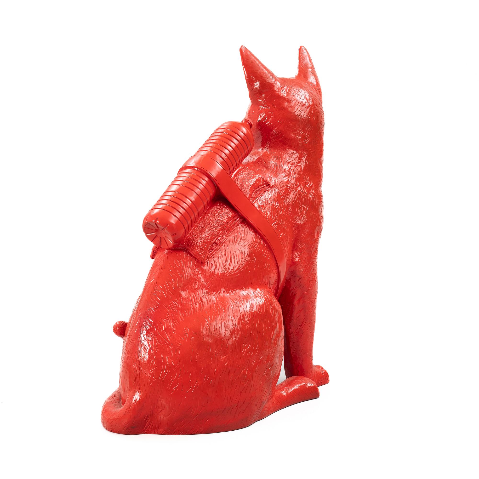 William Sweetlove, "Cloned Cat with pet bottle" (Red).