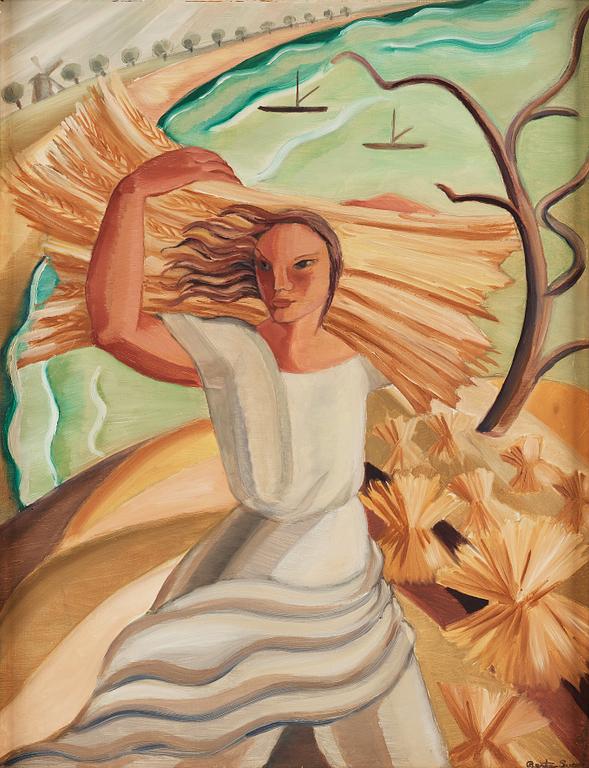 Berta Svensson-Piehl, Girl with sheaf.