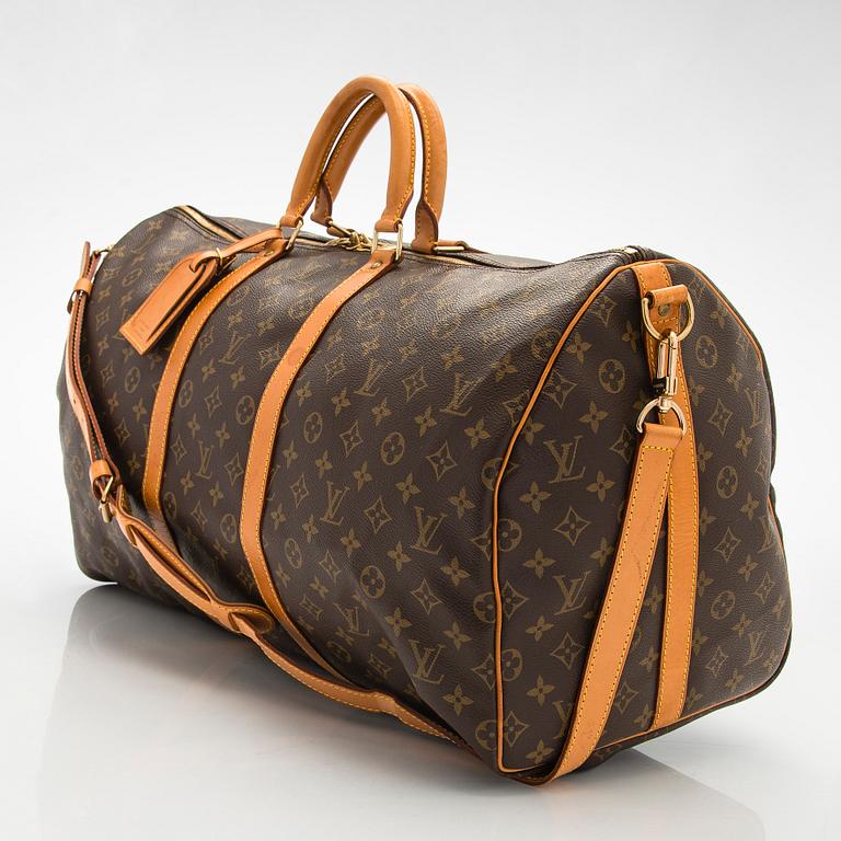 Louis Vuitton, a Monogram Canvas 'Keepall 55 Bandoulière' weekend bag.