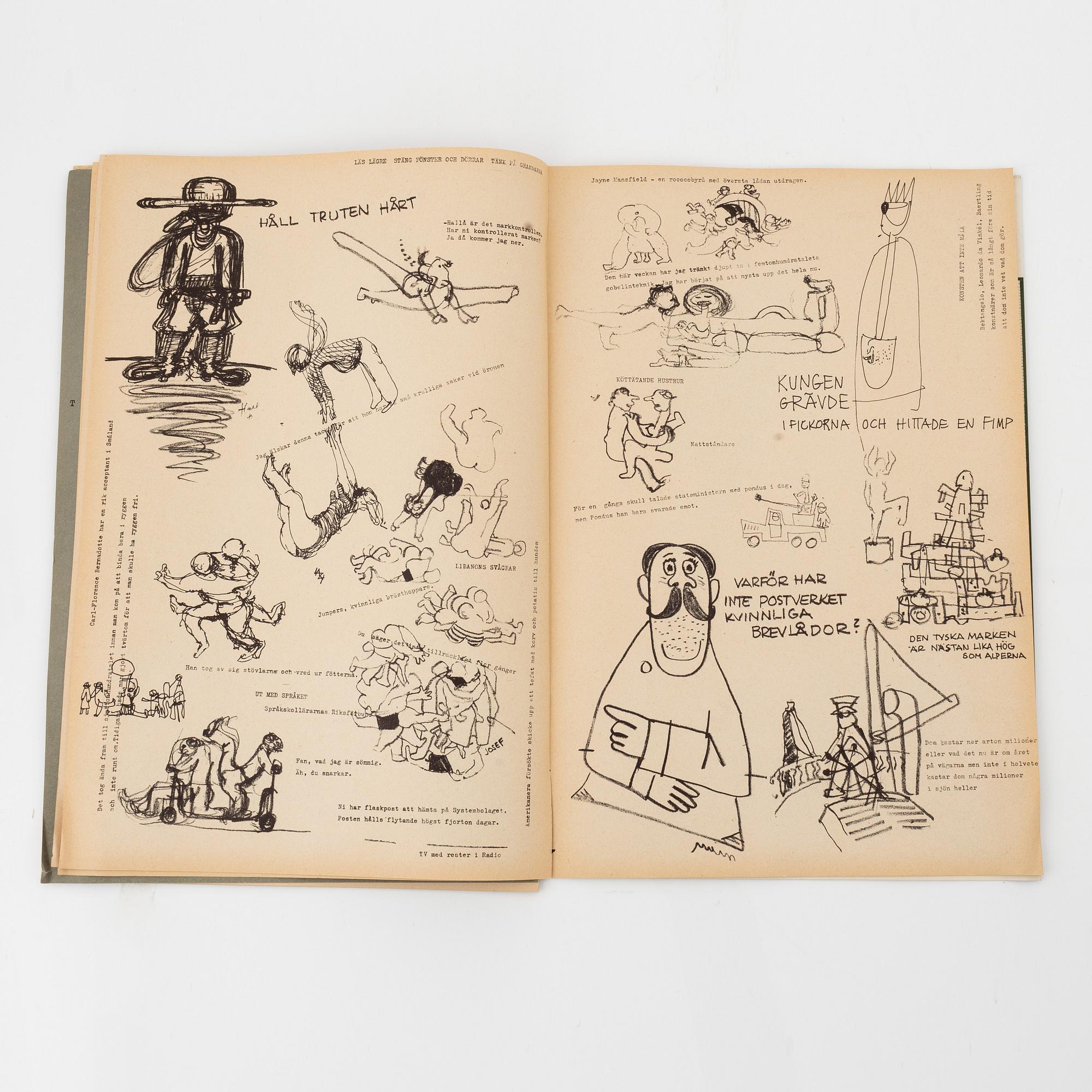 Pontus Hultén m.fl, blandteknik "Boulevardkartongen Tvångsblandaren" 1955.