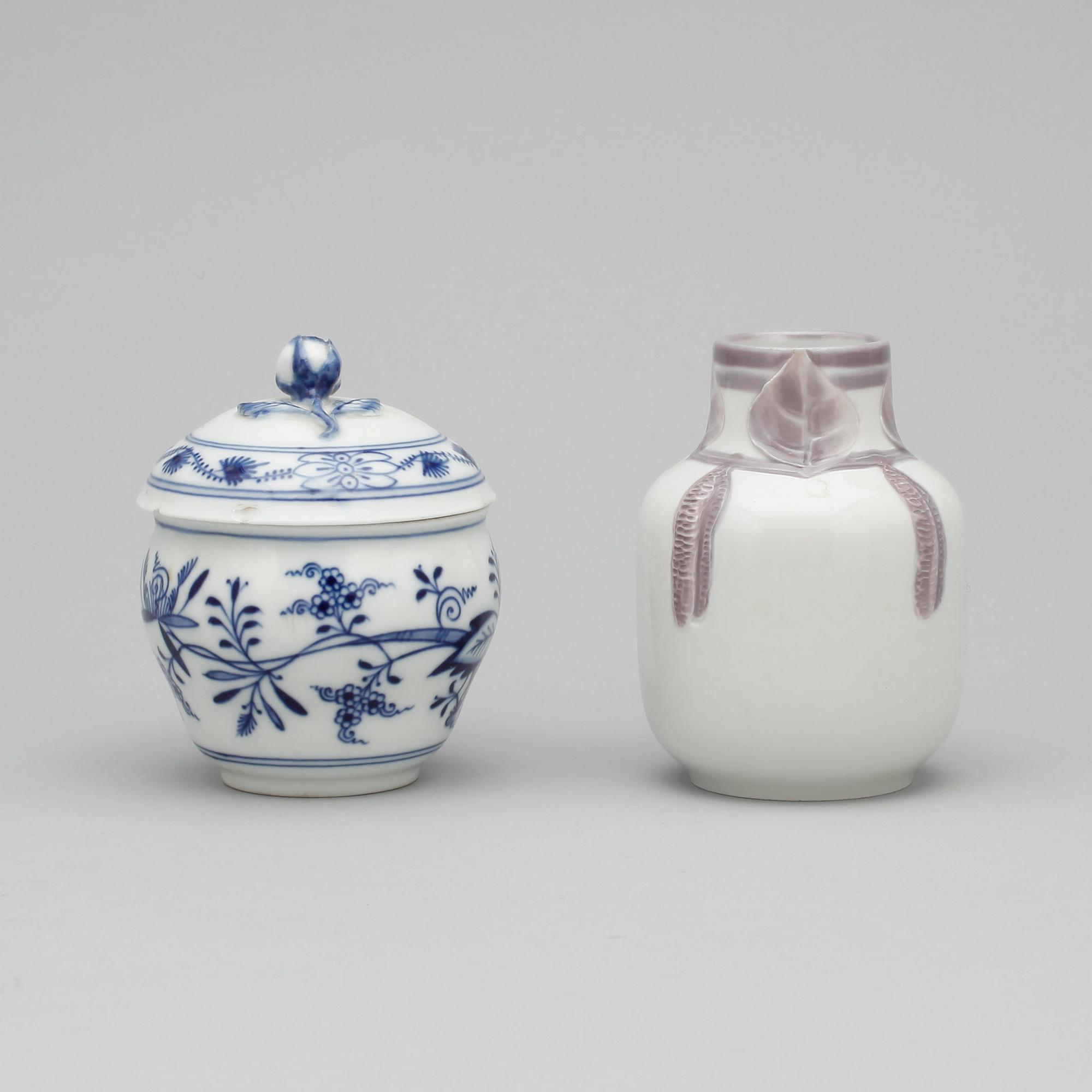 VAS samt SKÅL, Rörstrand respektive Meissen, 1900-talets första hälft.