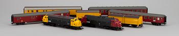 VETURI, 2 kpl sekä VAUNUJA 6 kpl, Märklin HO, 28461, 28524.