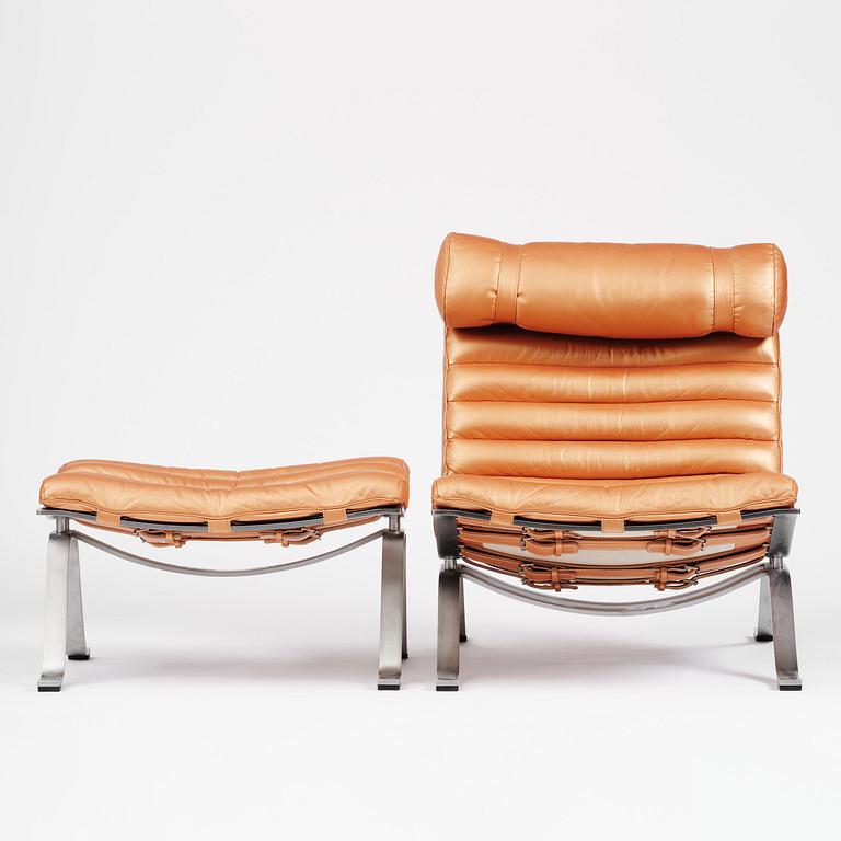 Arne Norell, an "Ari" easy chair with ottoman, Norell Möbel, Aneby, ca 2020.