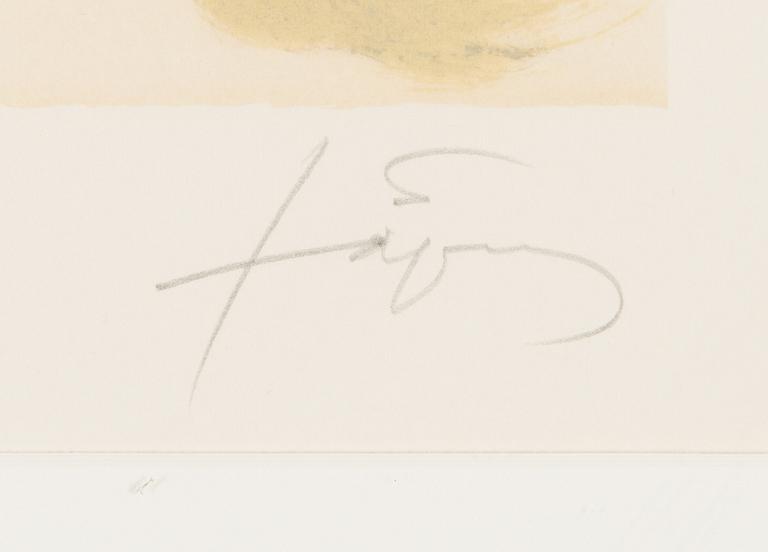 Antoni Tàpies, värilitografia, signeerattu ja numeroitu 21/75.