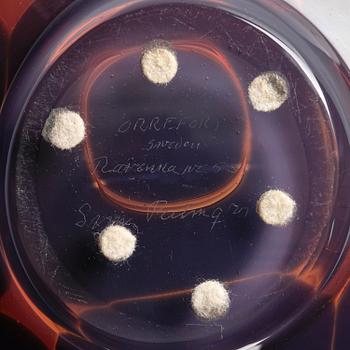 Sven Palmqvist, a "double" ravenna glass bowl, Orrefors 1953, no 530.