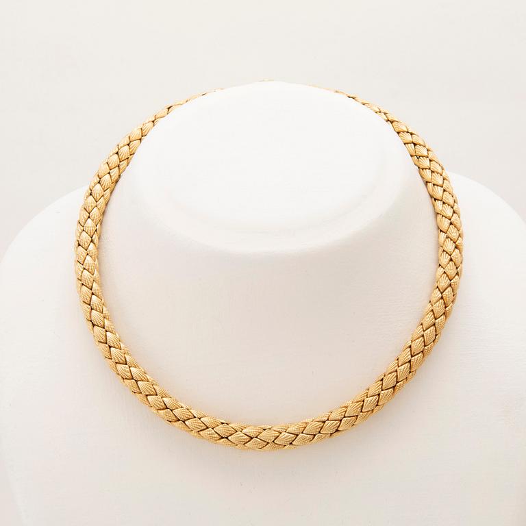 An 18K white and yellow gold "Stretch" necklace by Chimento Vicenza Italy.