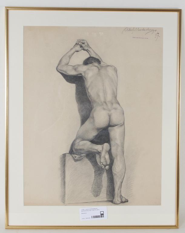 ADOLF NORDENBORG, blyertsteckning, sign o dat -97 (1897).