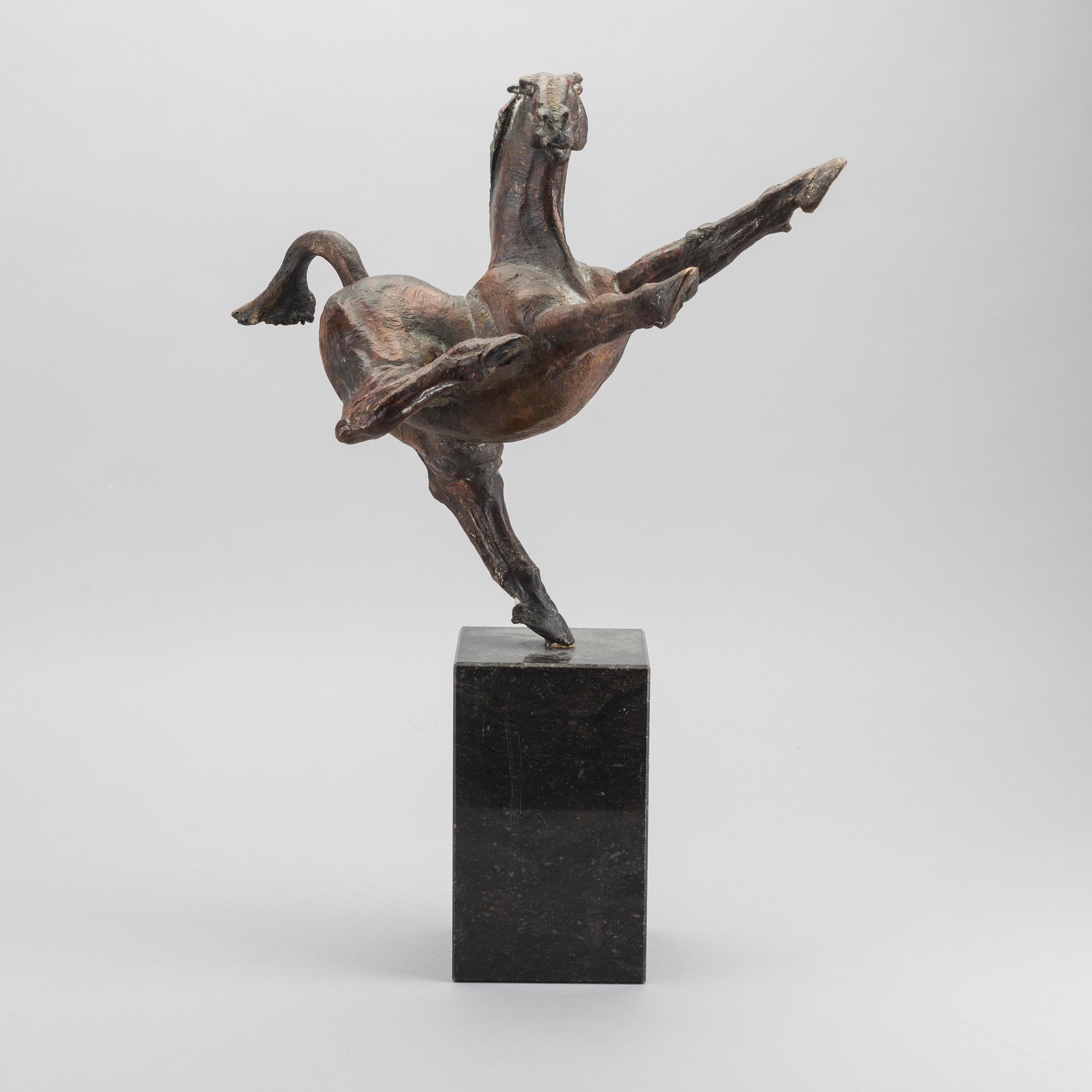 JOS DIRIX, sculpture patinated bronze signed.