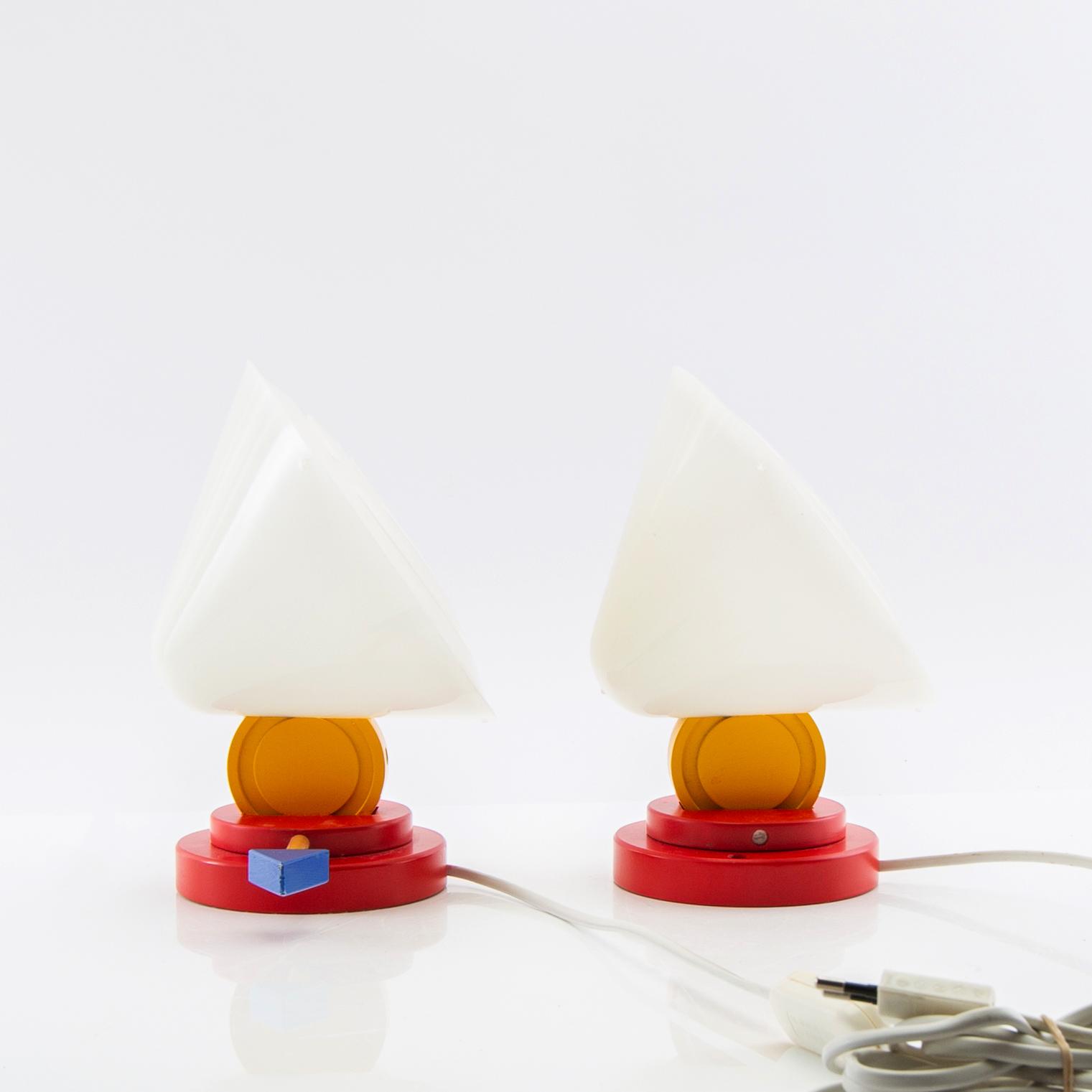 Ettore Sottsass, Wall lamps, a pair, "Stoja", IKEA, 1980s.