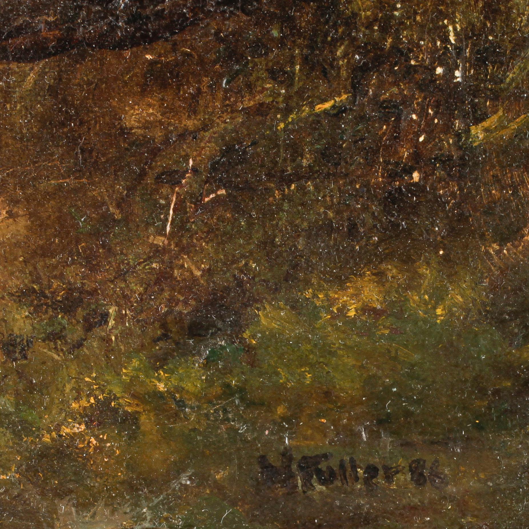 OKÄND KONSTNÄR, olja på duk, England. Otydl sign o dat -86.