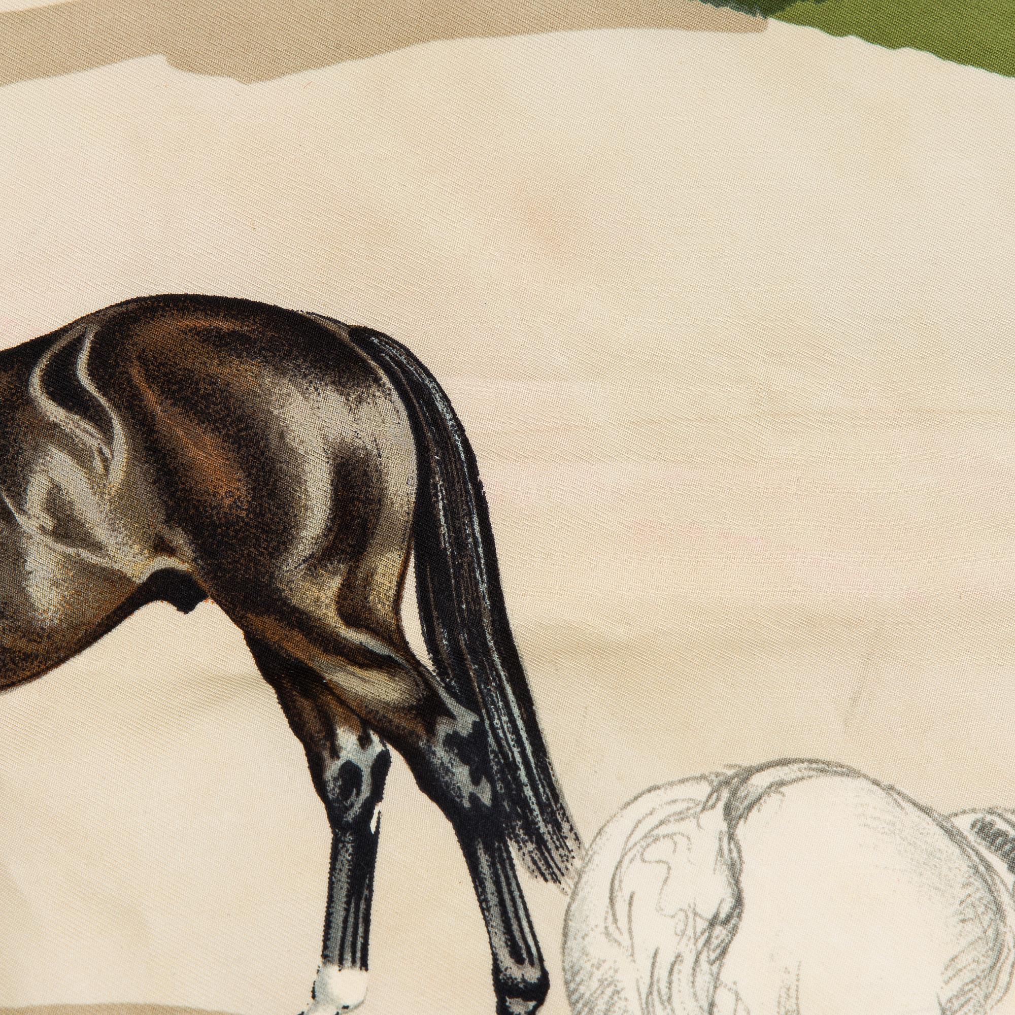 Hermès, scarf, "Les Haras Nationaux".