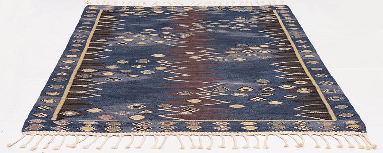 Barbro Nilsson, a carpet, "Snäckorna", tapestry weave, ca 204 x 140 cm, signed AB MMF BN.