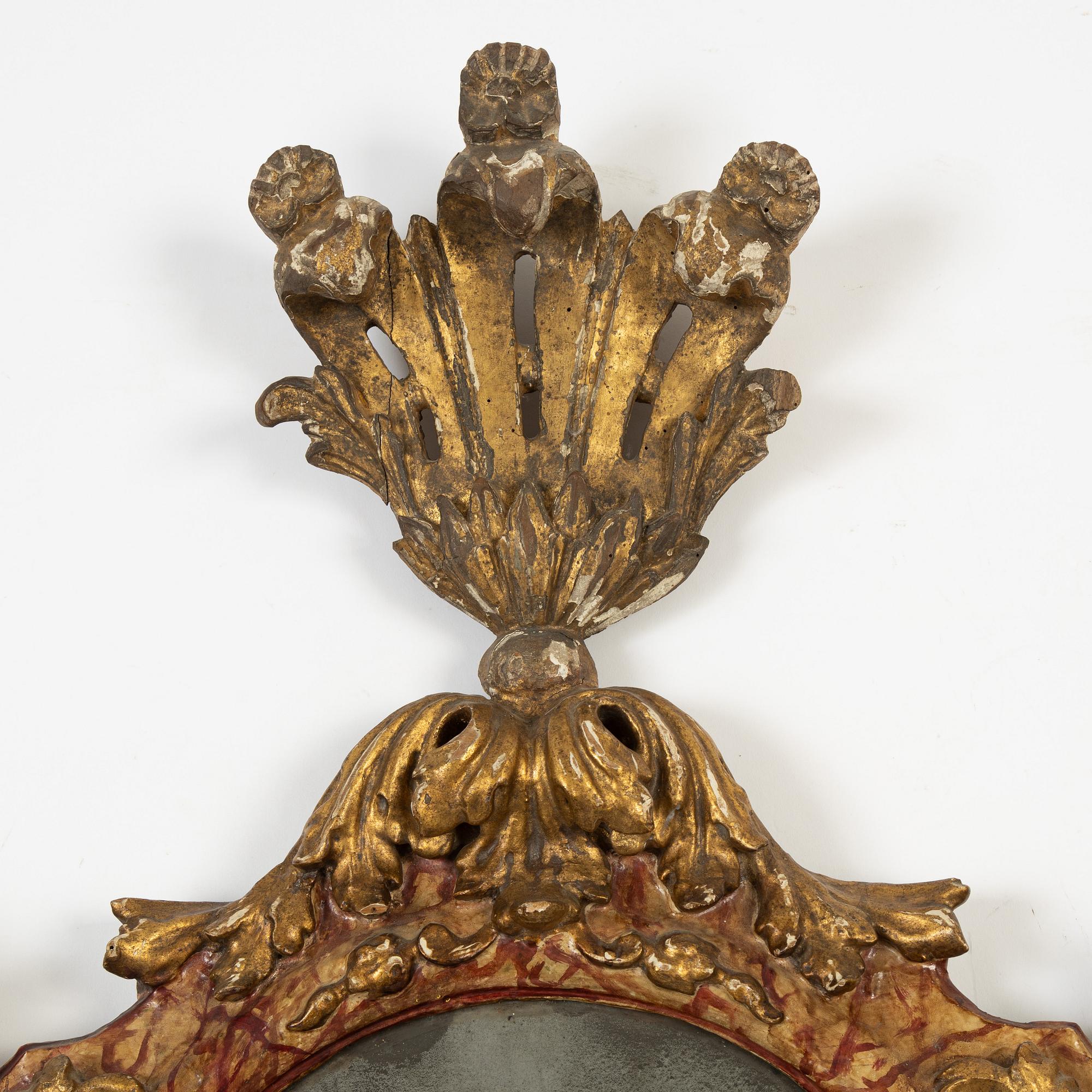 A Baroque mirror, Italy, first half of the 18th Century.
