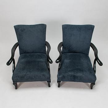 Carl-Johan Boman, a pair of 1930's 'Gentleman' armchairs for Oy Boman Ab.