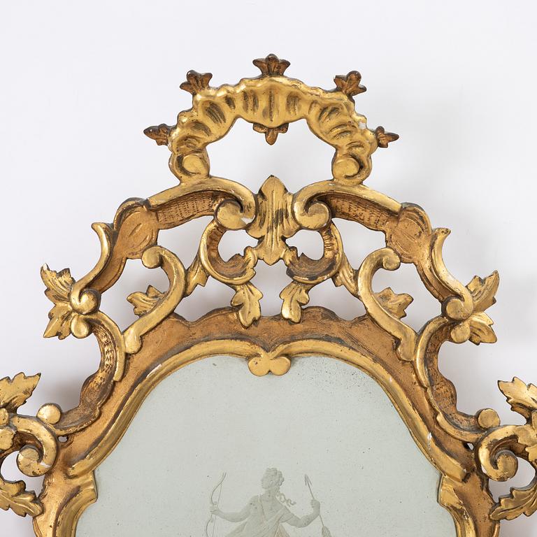 Spegellampetter /speglar, ett par, Spanien, 1800-tal.