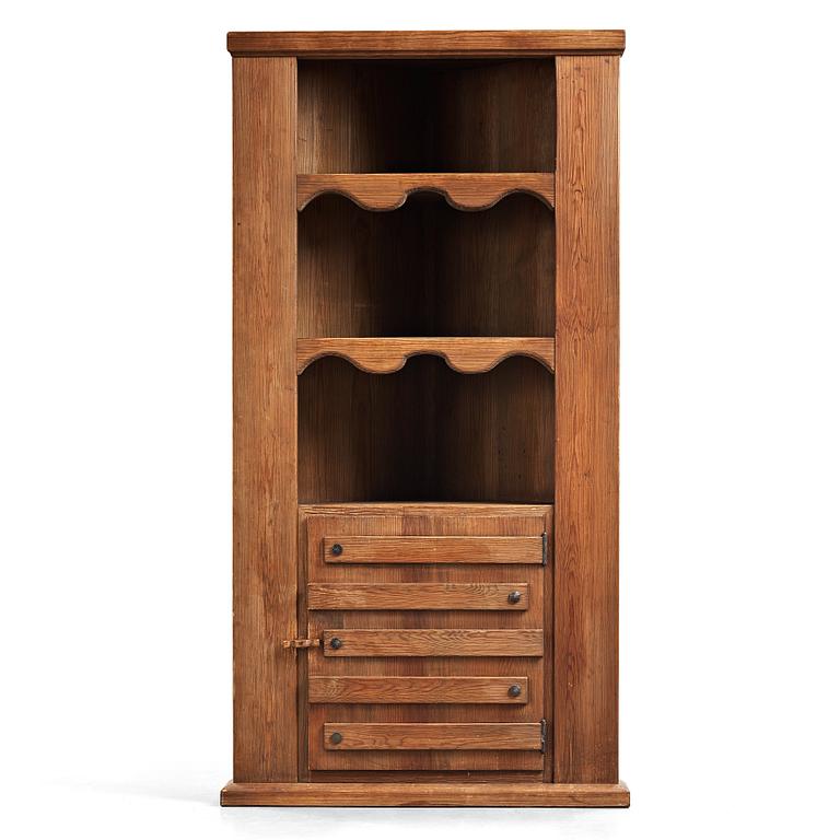 Axel Einar Hjorth, a stained pine "Sandhamn" corner cabinet, Nordiska  Kompaniet, 1931.