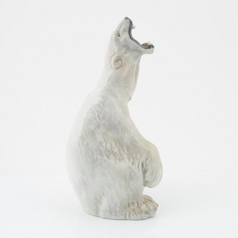 Carl Frederik Liisberg, a polar bear porcelain figurine, Royal Copenhagen, Denmark, 1965.