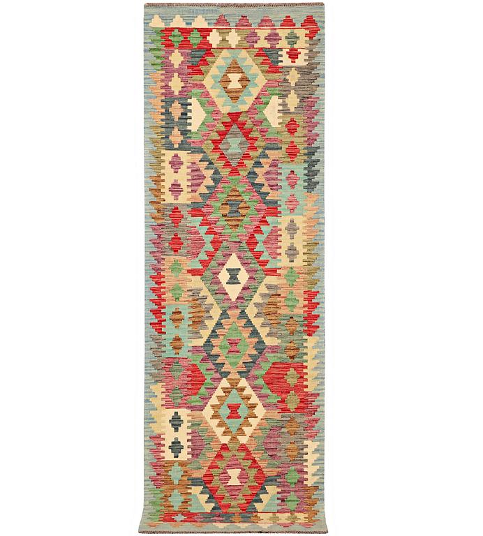 Gallerimatta, kelim, ca 292 x 82 cm.