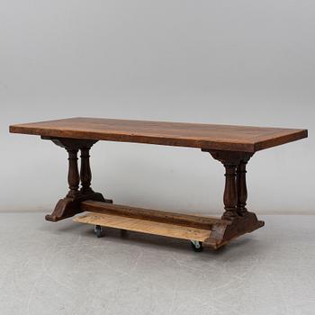 A 19th century oak table.