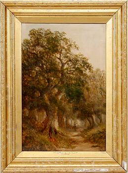 OKÄND KONSTNÄR, olja på duk, bär sign J. Lewis, England sent 1800-tal.