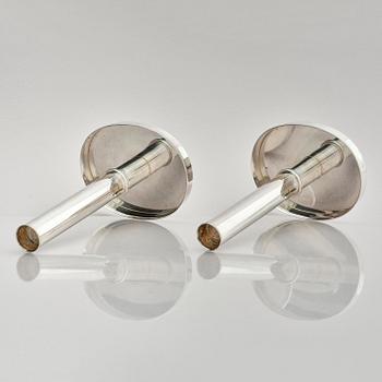 Sigurd Persson, a pair of silver candlesticks, Stockholm 1965.