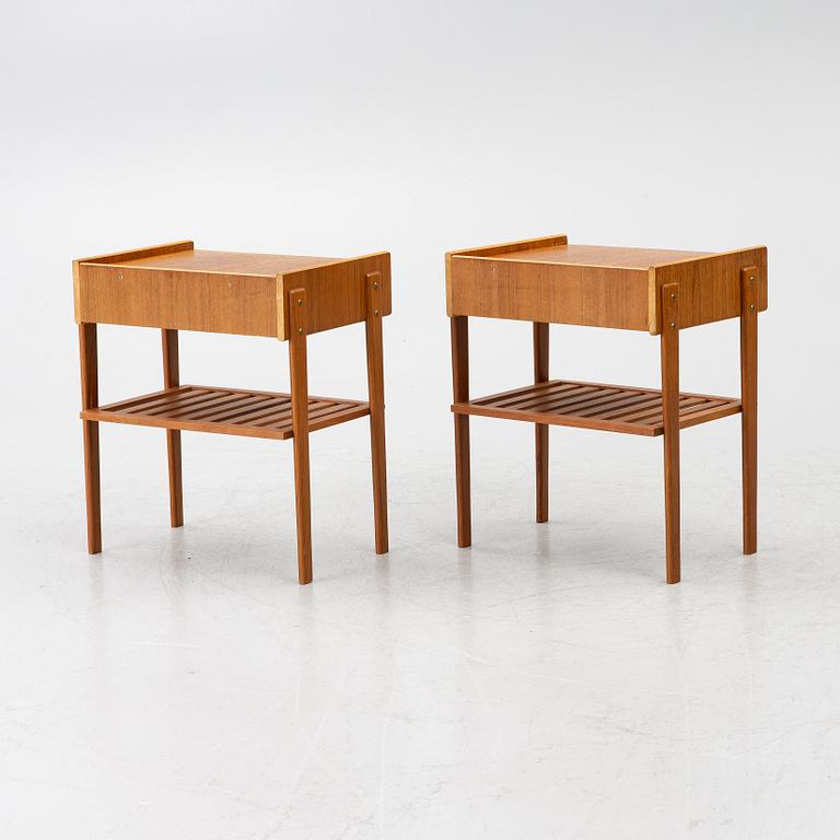 Pair of bedside tables, 1950s.