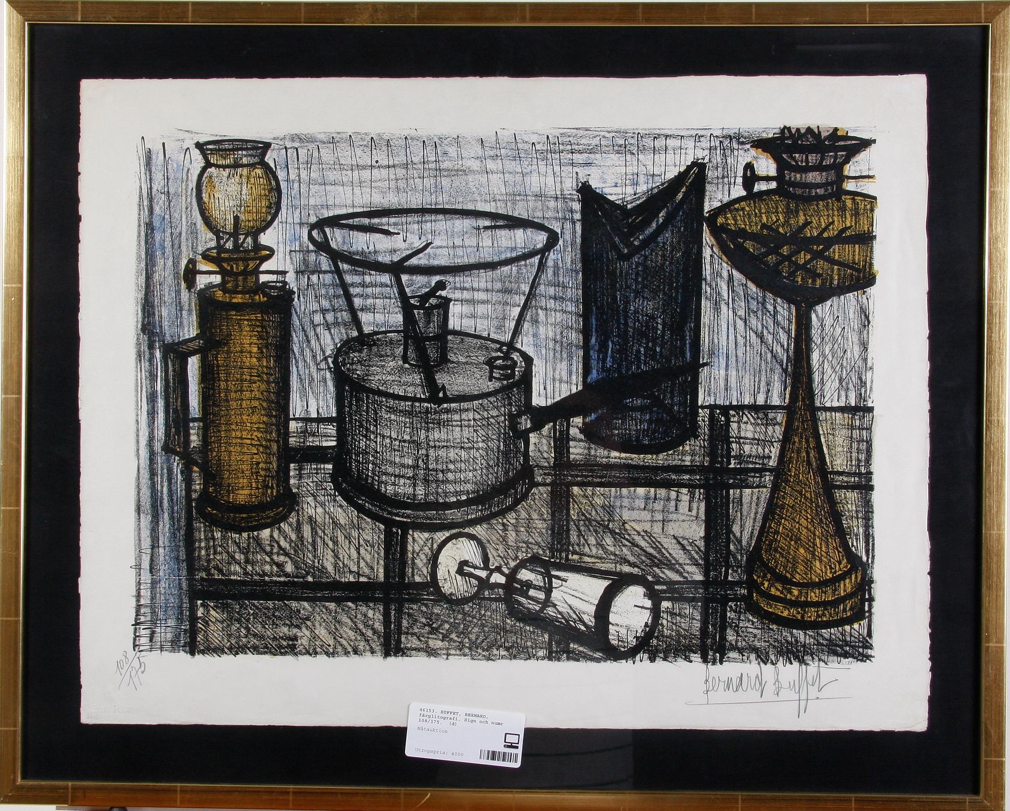 BUFFET, BERNARD, färglitografi. Sign och numr 108/175.