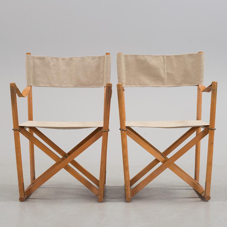 A pair of Mogens Koch folding chairs "MK16", Interna, Danmark, Källemo.