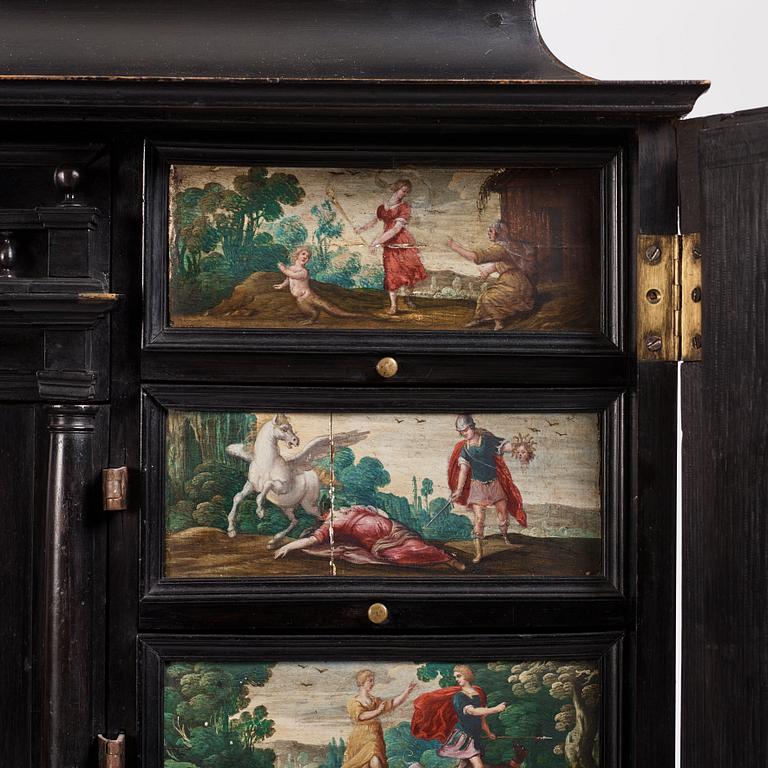 A Baroque landscape cabinet, presumably Flemish, second half of the 17th century.