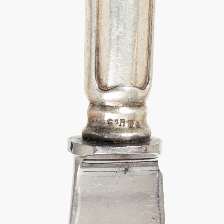 Cutlery, 10 pcs, silver, 'Chippendale', GAB, Stockholm.