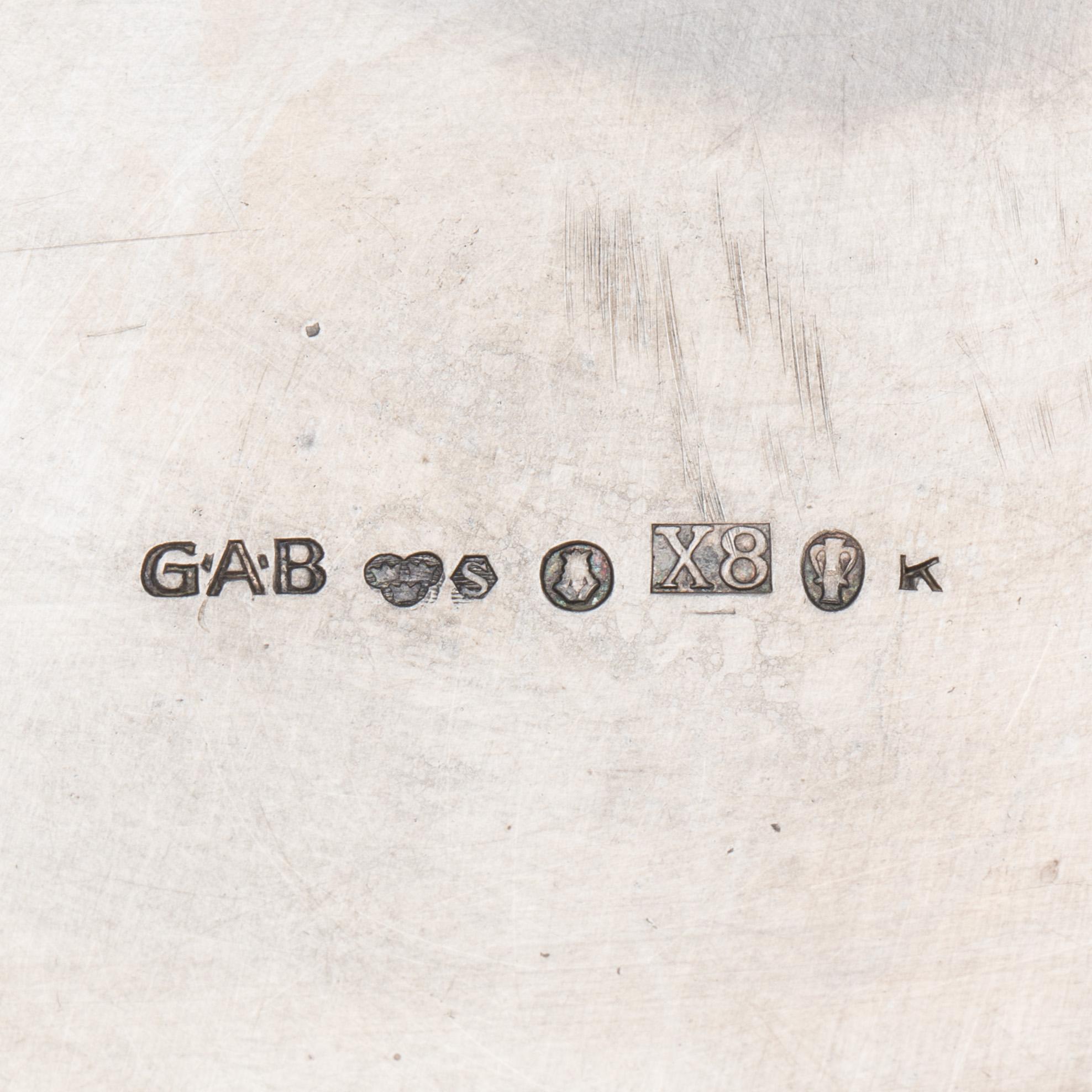 BÄGARE, silver, GAB, 1948, vikt ca 410g.