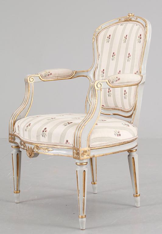 A gustavian armchair, late 18th century.