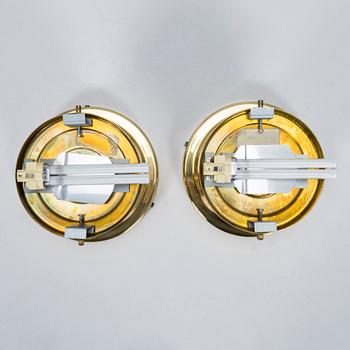 Klaus Michalik, A pair of 1960s wall/ceiling lights, 'Bau' model 971-504/H for Stockmann Orno, Finland.