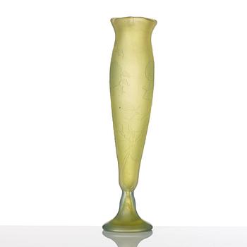 Heinrich Wollman, an Art Nouveau cameo glass vase,  Orrefors, Sweden.