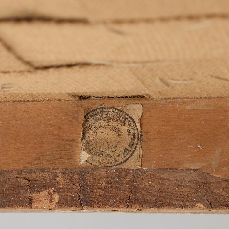 A pair of Gustavian late 18th century armchairs by Johan Erik Höglander (master in Stockholm 1777).