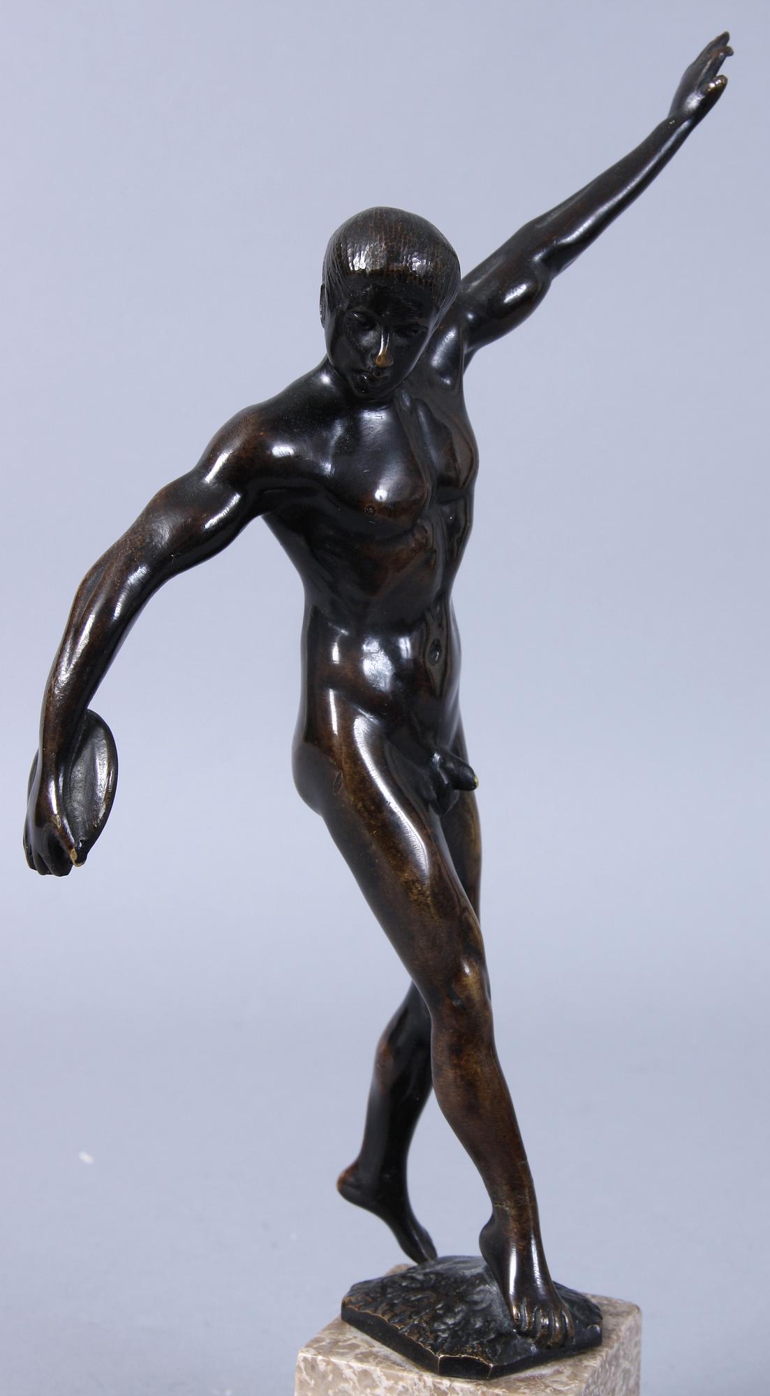 ALFRED MORET, tillskriven, skulptur, brons, sign.