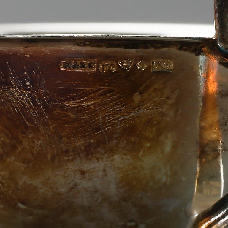 PUNCHBÄGARE, 12 st, silver, K&EC, Göteborg, 1960-/70-tal. Total vikt ca 374 gram.
