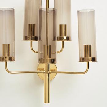 Hans-Agne Jakobsson, vägglampetter, ett par, "Sonata", modell "V169-5", Hans-Agne Jakobsson AB, Markaryd, 1960-70-tal.