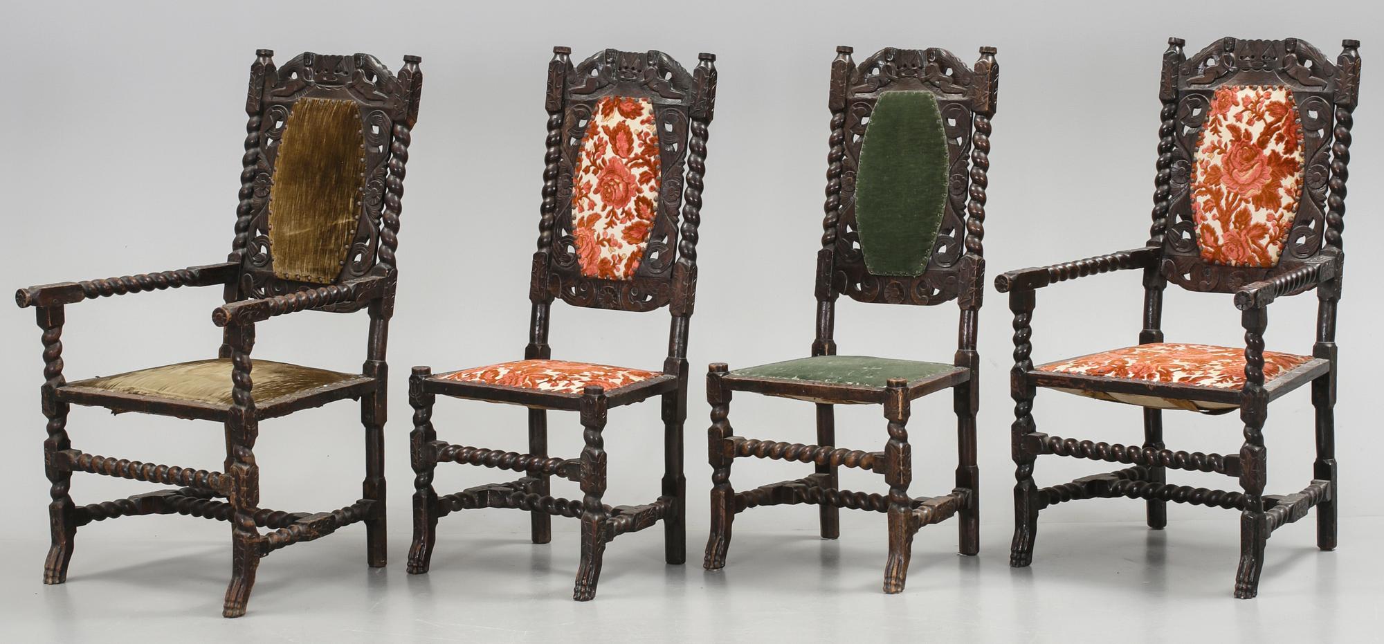 STOLAR, 10 st, barockstil, 1800-tal.