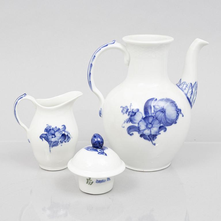 A 34-piece 'Blå blomst' porcelain coffee service, Royal Copenhagen, Denmark.