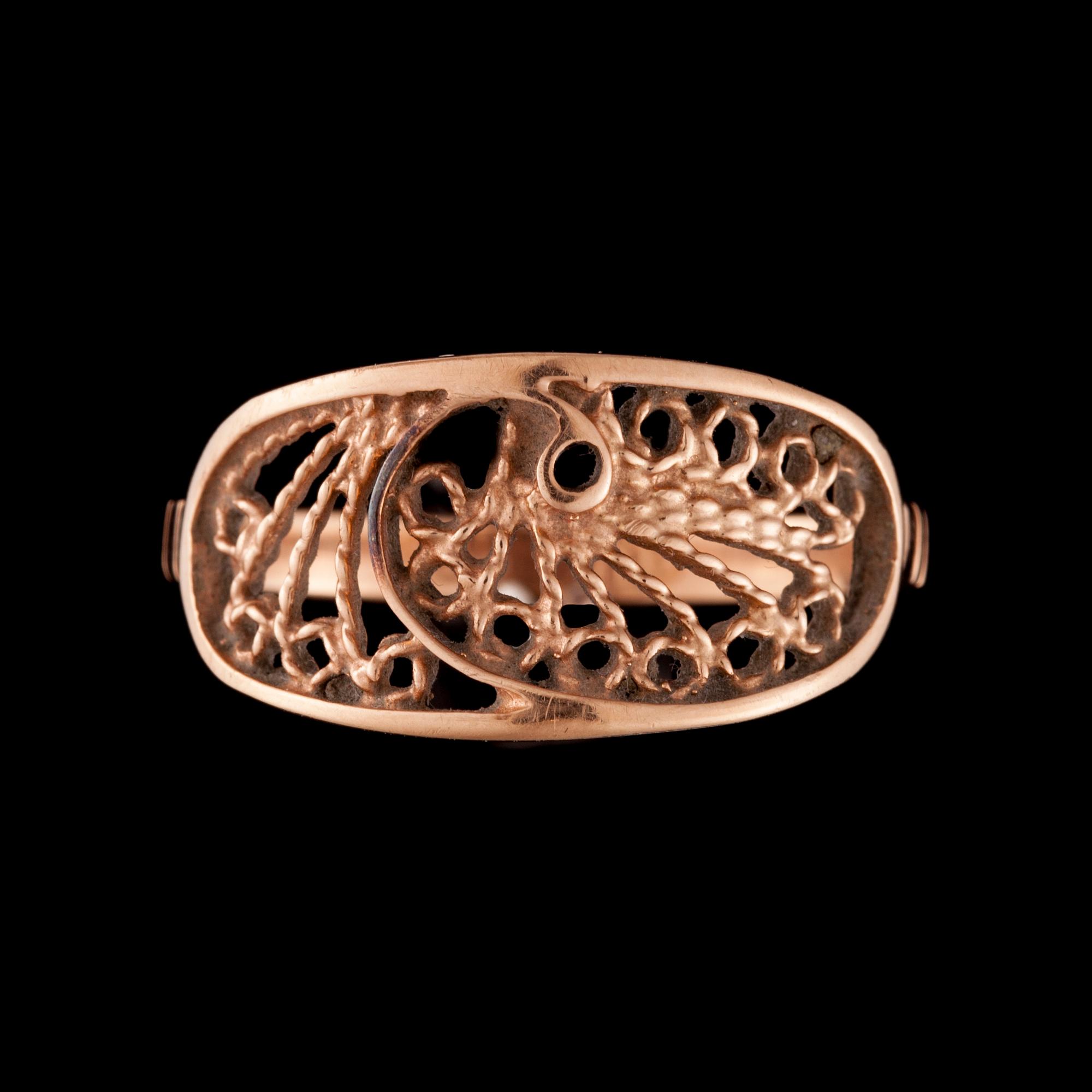 RING, guld 14K, sovjetiska stämplar. Paino 2,6 g.
