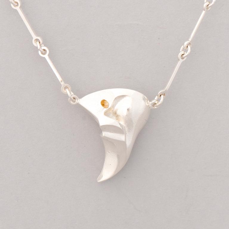 NECKLACES, 4 pcs, silver. Lapponia 1978-91.