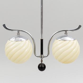 An Art Deco ceiling lamp, 1930s.